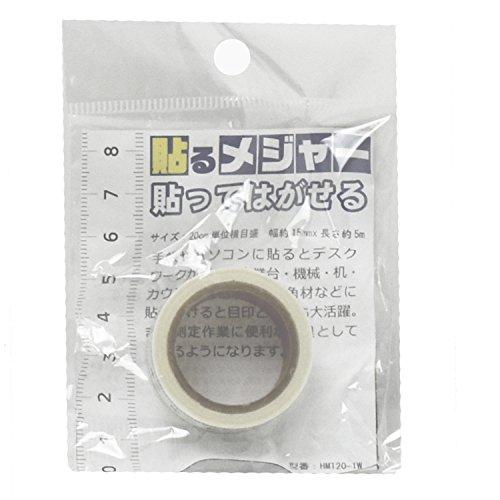 紺屋商事 手芸パーツ HM201W 貼るメジャー 15x5m 半透明白 紙 RAP00230000