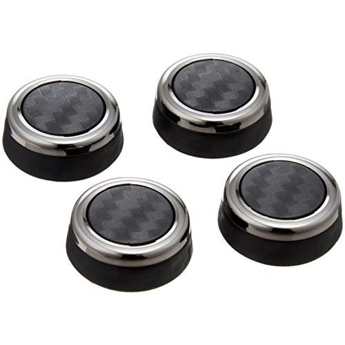 カーメイト 車用 LUXIS (ラグジス) ナンバーボルトキャップ カーボンルック&amp;ブラックメッキ ...