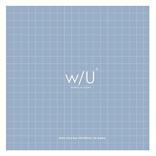 ナカバヤシ W/U (watashi no sobani) ノート付箋 スクエア パウダーブルー W...
