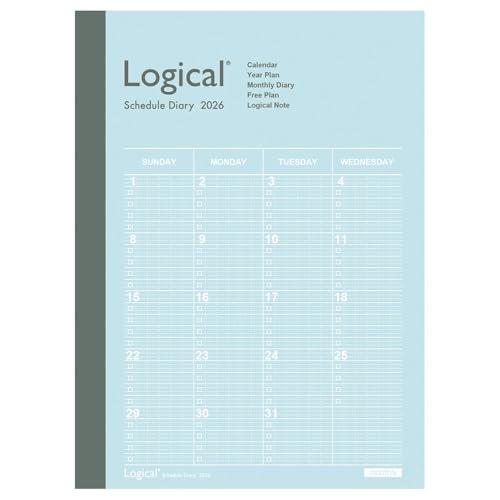 2026年度版 手帳 ナカバヤシ ロジカルダイアリー2026月間ノートタイプA／A6／ブルー NS-...