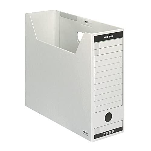 コクヨ(KOKUYO) ファイルボックス 色厚板紙 フタ付き A4 グレー A4-LFBN-MZ
