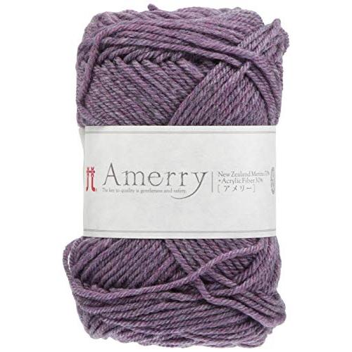 ハマナカ アメリー 毛糸 並太 Col.35 パープル 系 40g 約110m 2261