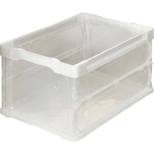ＴＲＵＳＣＯ オリコン 薄型軽量折りたたみコンテナ４０Ｌ 透明 TRL-S40TM