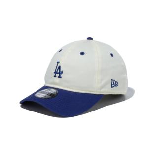 NEW ERA/ニューエラ/9TWENTY MLB Side Logo ロサンゼルス・ドジャース ミニロゴ クロームホワイト ダークロイヤルバイザー｜rappa