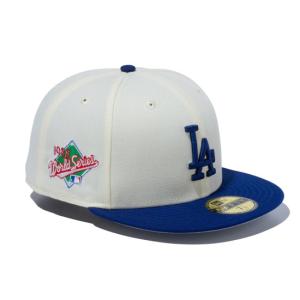 NEW ERA ニューエラ 59FIFTY MLB 2Tone ロサンゼルス・ドジャース クロームホワイト ダークロイヤルバイザー｜rappa