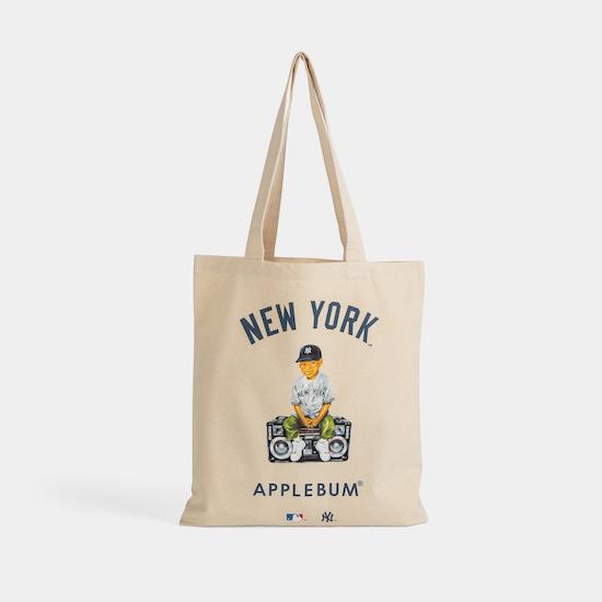 APPLEBUM アップルバム &quot;NEWYORK YANKEES BOY&quot; TOTEBAG NATU...