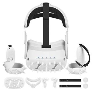 Esimen Oculus Quest 2 VRフルプロテクションハンドル保護シェルVRシェル、シリコン保護カバー、高度なシリコン保護カバー