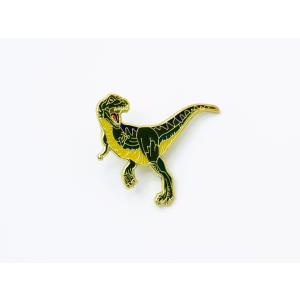 恐竜 ダイナソーピンバッジ ピンズ D-019ティラノサウルス 恐竜シリーズコレクションピンズ  留め具付き｜raptors
