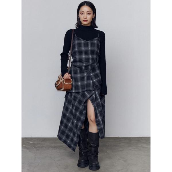 EMODA エモダ スリットフリルマキシワンピース 即納