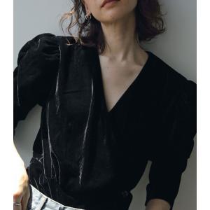 anuke / アンヌーク Gather Velour Blouse 25秋冬予約2 62420402