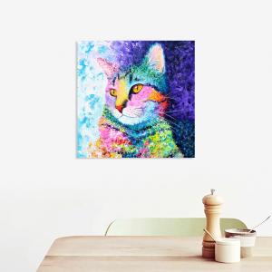 　絵画 インテリア  おしゃれ 壁掛け 絵　カラフル　アメリカン・ショートヘア