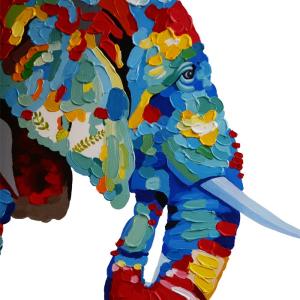 　絵画 インテリア  おしゃれ 壁掛け 絵 カラフル　ぞう　象の頭部　動物　モダンアート