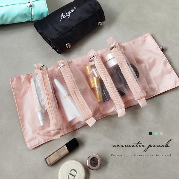 メイクポーチ 化粧ポーチ コスメポーチ トラベルポーチ 大容量 折畳み 取り外し 自立 大きめ 機能...