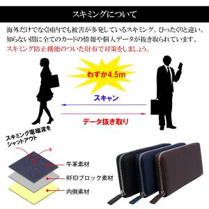 長財布 メンズ 本革 YKK ラウンドファスナ...の詳細画像4