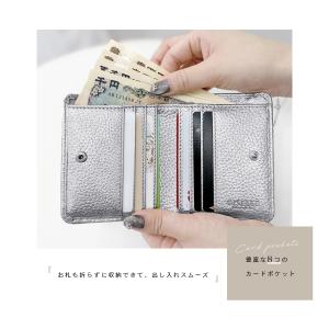 ミニ財布 レディース 本革 二つ折り コンパク...の詳細画像3