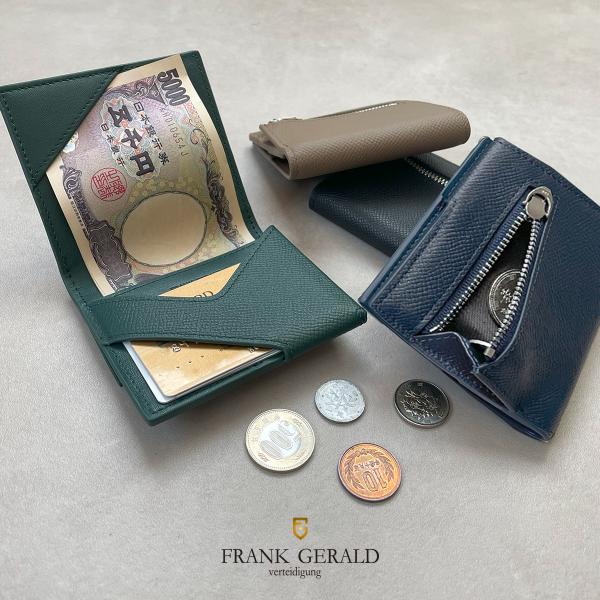 財布 メンズ 二つ折り 本革 ミニ財布 薄型 小さい コンパクト スマートウォレット マネークリップ...