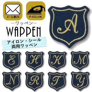イニシャル ワッペン 刺繍 アイ ロン おしゃれ アップリケ エンブレム アルファベット 筆記体 メール便可 爆買