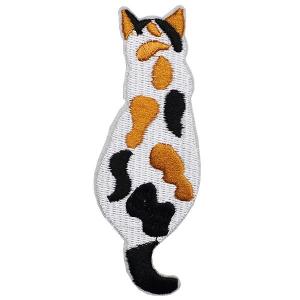 ワッペン 刺繍 縦10cm×横3.7cm 猫 ...の詳細画像1
