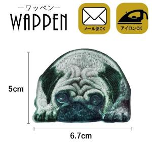 ワッペン 刺繍ワッペン アイロン接着 縦5cm×横6.7cm 犬 いぬ DOG dog ハンドメイド 動物ワッペン アイロンワッペン 手芸 メール便 爆買