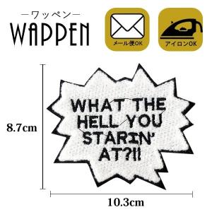ワッペン 刺繍 アイロン おしゃれ アップリケ 吹き出し フキダシ メール便可 爆買