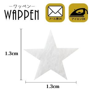 ワッペン アイロン 星 刺繍 アイロン おしゃれ アップリケ ホワイト ミニ 星 スター メール便可 爆買