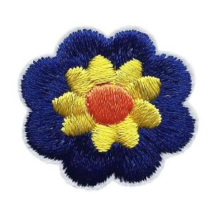 フラワー ワッペン 刺繍 アイロン接着 花 ブ...の詳細画像1