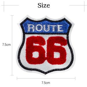 ワッペン 刺繍ワッペン ROUTE66 カスタ...の詳細画像2