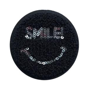 スマイル ワッペン 刺繍 おしゃれ アップリケ...の詳細画像1