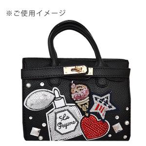 ワッペン スパンコール 縦7cm×横3.7cm...の詳細画像2