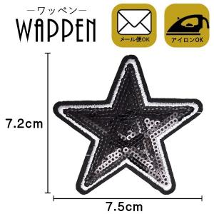 ワッペン アイロン 星 刺繍 おしゃれ アップリケ スター メール便可