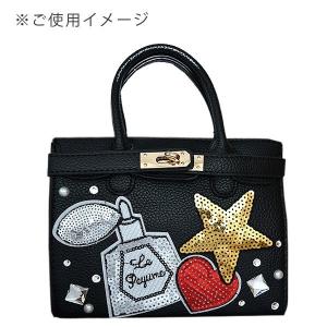 ワッペン アイロン 星 スパンコール 縦8cm...の詳細画像2