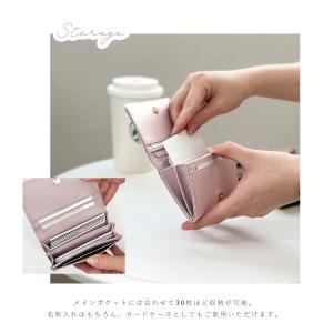名刺入れ レディース 名刺ケース 大容量 30...の詳細画像5