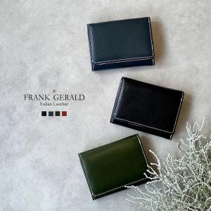 本革 ミニ財布 メンズ ブランド 三つ折り 父の日 40代 50代 薄い 小さい スキミング防止 極小 小銭入れ FRANK GERALD