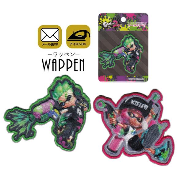 スプラトゥーン ワッペン ゲーム スプラ2 キャラクター 刺繍ワッペン イカ 男の子 正規品 入園 ...
