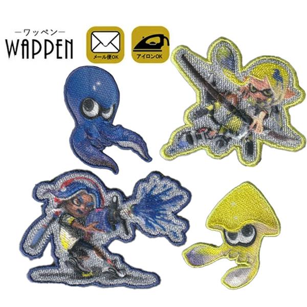 スプラトゥーン ワッペン ゲーム スプラ2 キャラクター 刺繍ワッペン イカ 男の子 正規品 入園 ...