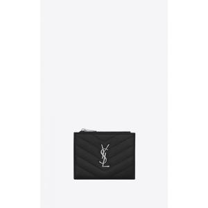 Saint 二つ折り Laurent サンローラン 小財布 財布 Saint Laurent ロゴ Ysl Paris 新作 ブラック シルバー レザー Saintlaurentparisbow ブランドショップrarelist 期間限定の特別価格