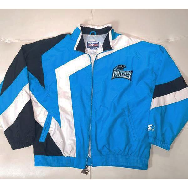 パンサーズ スターター ナイロンジャケット L 90s ヴィンテージ 刺繍 ワッペン NFL Car...