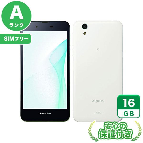 SIMフリー AQUOS SH-M04 ホワイト16GB 本体[Aランク] Androidスマホ 中...