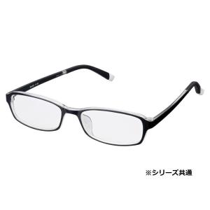 老眼鏡 シンプルビジョン スリム RG-001 ブラッククリア +2.50  同梱 