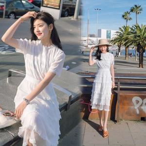 白 ワンピース ふわふわの商品一覧 通販 Yahoo ショッピング