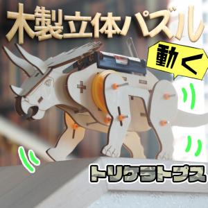【トリケラトプス】恐竜木製立体パズル 8歳から ...の商品画像