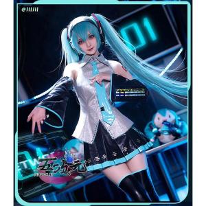 初獣猫 ボーカロイド　コスプレ　初音ミク　コスチューム　通常V　コスプレ衣装　発光Ver｜raspberry-store