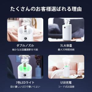 加湿器 超音波式 大容量 3L 卓上 空気加湿...の詳細画像3