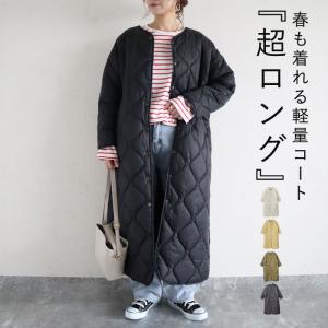 キルティングコート コート レディース 春 黒 おしゃれ ジャケット アウター ロング ゆったり ^jk213^｜raspberryy
