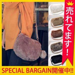 ショルダーバッグ レディース 小さめ 斜め ファー クラッチバッグ バッグ BAG 鞄 秋冬 (送料無料)[郵3] ^ka-122^