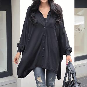 シャツワンピース オーバーサイズ ドルマン シャツ 長袖 トップス レディース 体型カバー 秋冬 送料無料 郵3 V061 V061 Uricca ウリッカ By Raspberry 通販 Yahoo ショッピング