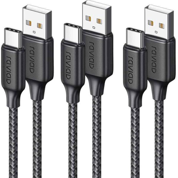 USB Type C ケーブル【2m/3本セット】タイプc ケーブル 3A 急速充電 QuickCh...