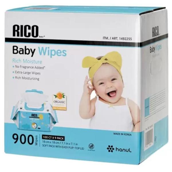RICO 赤ちゃん用 おしりふき 900枚 無香料 ウェットタイプ コストコ