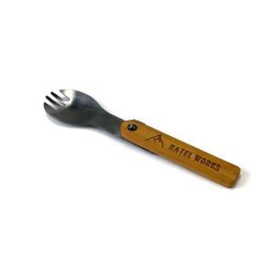 スポークブラック Spork Black RATELWORKS ラーテルワークス 日本製  スプーン フォーク 一体型 カトラリー キャンプ ウッド 木製 (RWS0026BK)