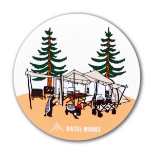 RATELWORKS ラーテルワークス　ステッカー円形　プリントステッカー イラストステッカー （RWS0065）